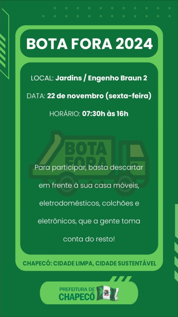Projeto Bota Fora Amplia Ações esta Semana
