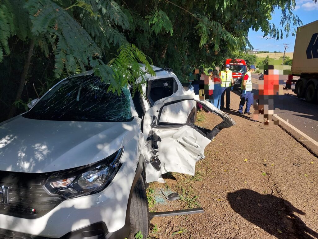 Grave Acidente no Trevo de Acesso a São João do Oeste