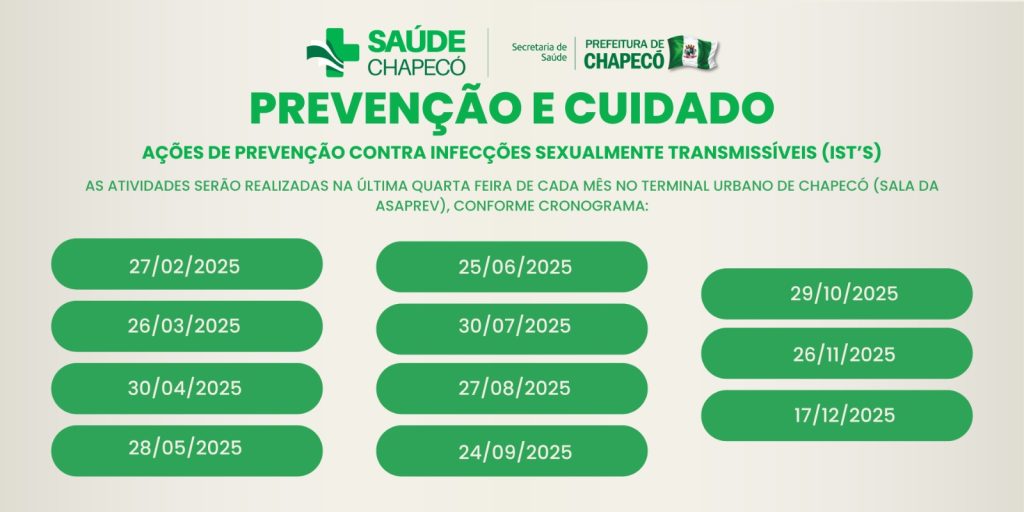 Prefeitura de Chapecó realiza ação de prevenção às Infecções Sexualmente Transmissíveis (ISTs) HIV/AIDS